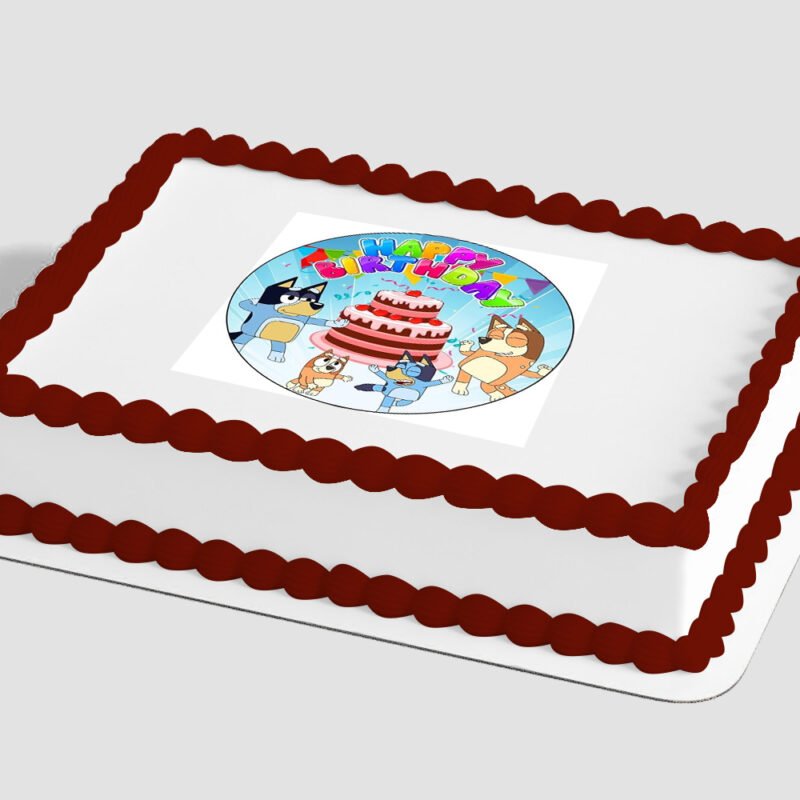 Bluey Party Fun Edible Image® by PhotoCake® Frame