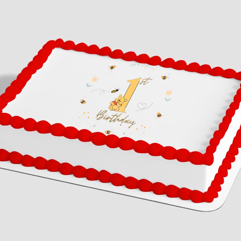 Disney Baby Winnie the Pooh 1st Birthday Edible Image® by PhotoCake®