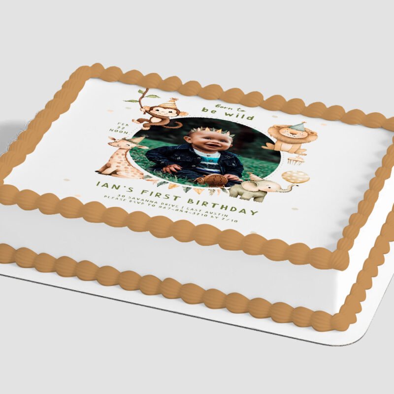 First Birthday Edible Image® by PhotoCake® Frame