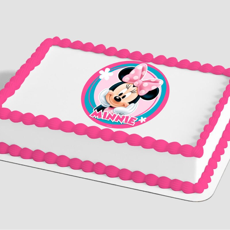Disney Minnie Mouse Dots & Daisies Edible Image® by PhotoCake®