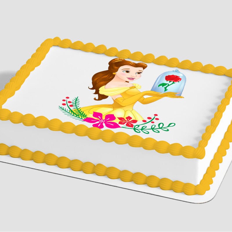 Disney Princess Belle Bold Like A Rose Edible Image® by PhotoCake®