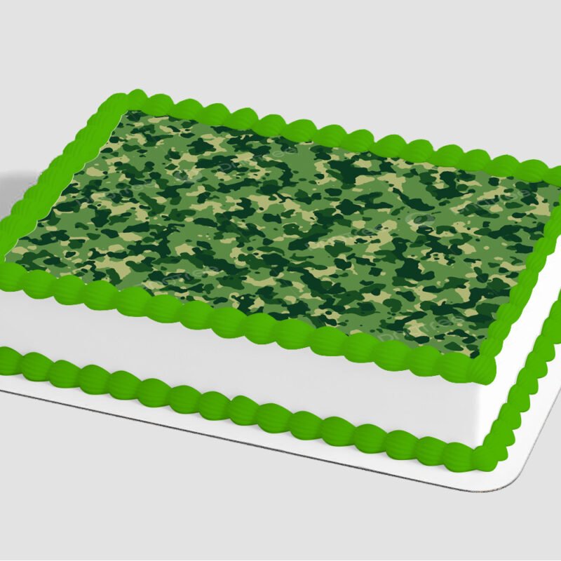 Green Camouflage Edible Image® by PhotoCake®