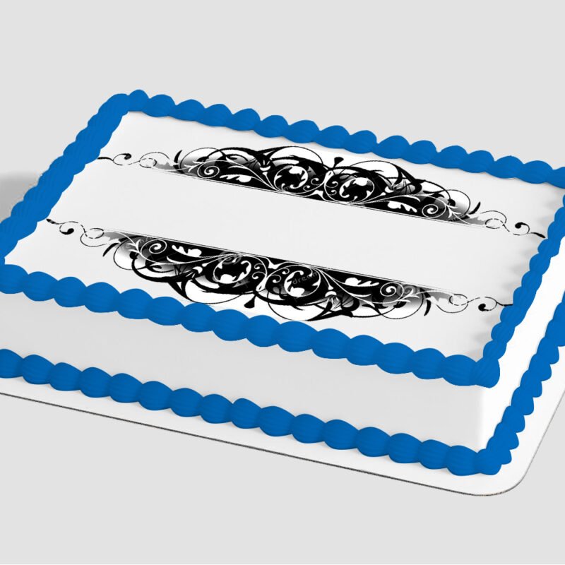 Black Scroll Edible Image® by PhotoCake®