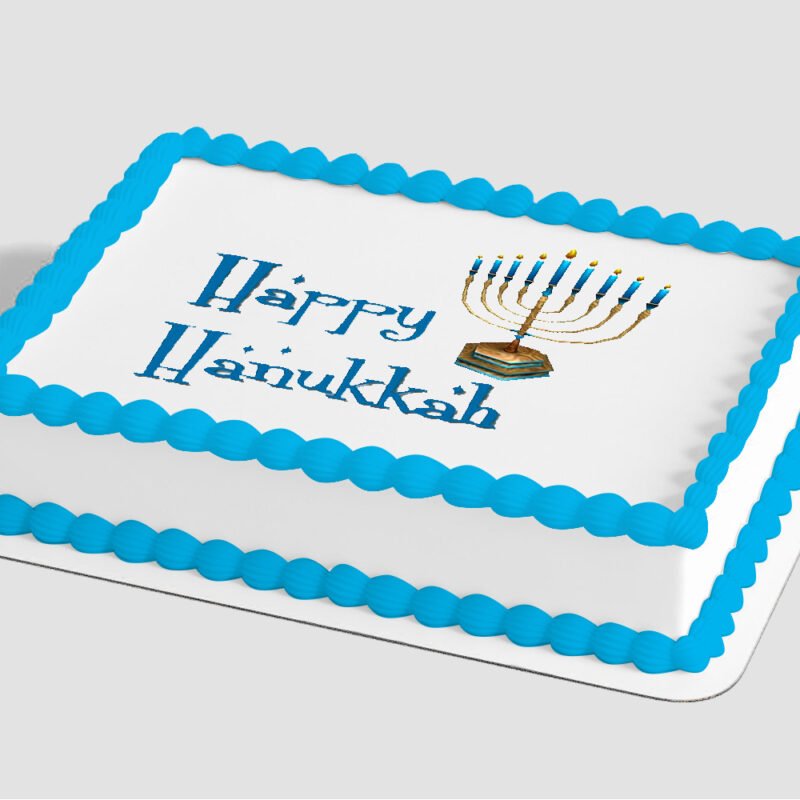 Happy Hanukkah Menorah Edible Image® by PhotoCake®