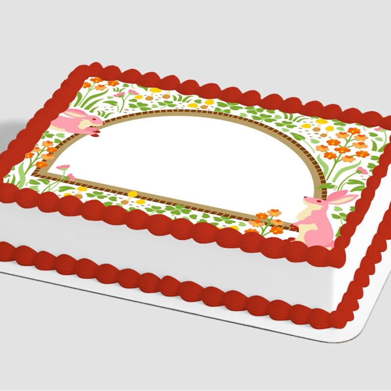Nostalgic Easter Bunny Edible Image® by PhotoCake® Frame